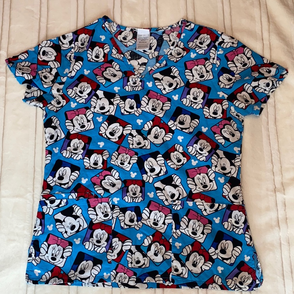 XS Disney Scrub Top